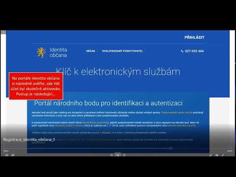 Videonávod č  1   Založení účtu Identita občana