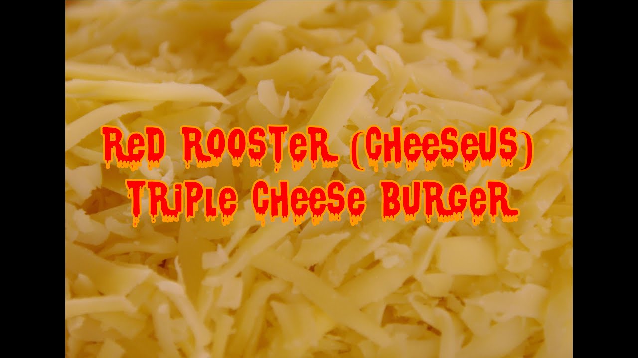 Fat bastard reviews: Red Rooster (cheeseus) triple cheese burger - YouTube