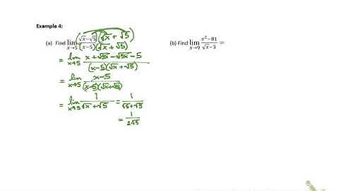1.6 Determining Limits Using Algebraic Manipulation Example 2