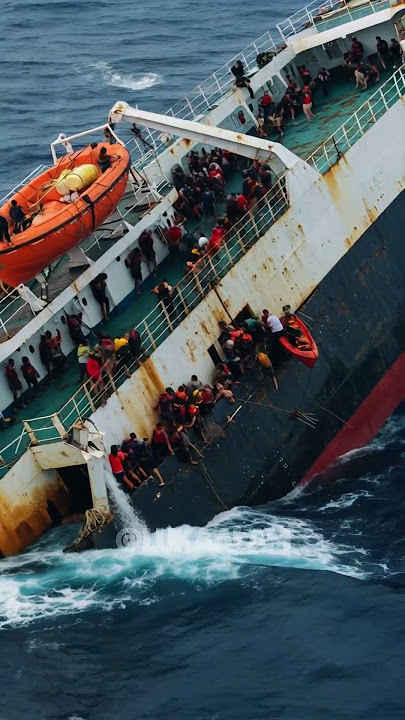 Detik Detik Kapal Tenggelam di Tengah Laut! Penumpang Berjuang Menyelamatkan Diri!!!