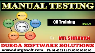 Manual Testing || Quality Assurance || QA Training Part - 1