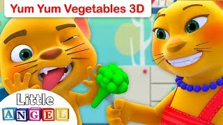 Yum Yum Vegetables | Healthy Habits with Baby Lion | Kids Songs and Nursery Rhymes by Little Angel