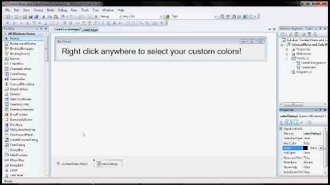 [C#]ColorDialog and ContextMenuStrip Tutorial