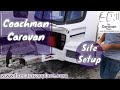 Coachman caravan site setup