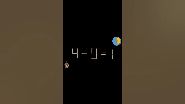 Move only 1 stick to make equation correct | Matchstick Puzzle (4+9=1)