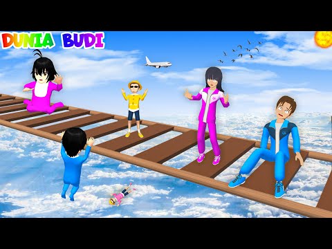 Yuta Mio Panik Terjebak Di Rintangan Jembatan Tinggi Takut Jatuh | Baby Budi Jatuh Dari Langit