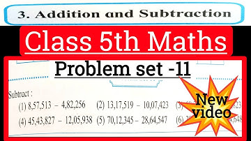 Class 5 problem set 11 maths State board |Std 5 problem set 11 maths State board
