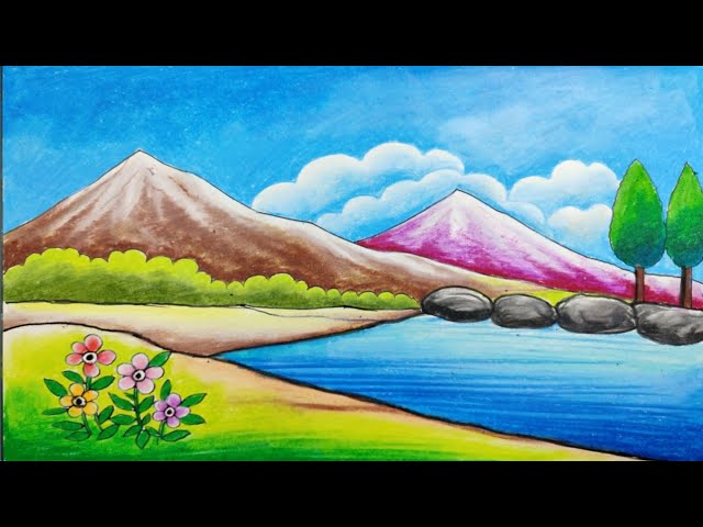 Landscape color drawing HD wallpapers  Pxfuel