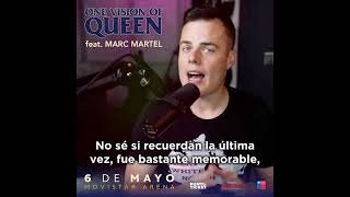 Marc Martel saluda a Chile | 6 de Mayo, Movistar Arena