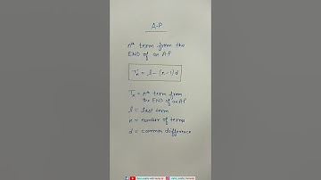 Nth term from the END of an A.P