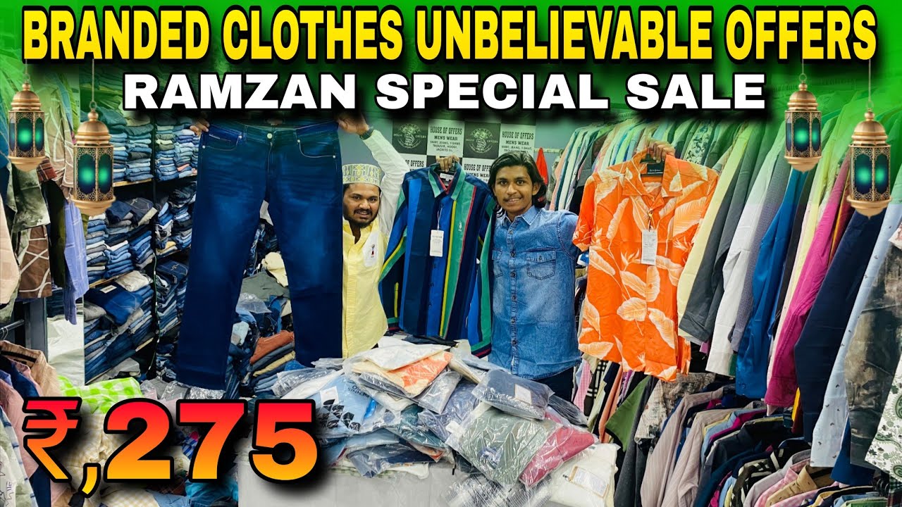Крупнейшая распродажа в честь Рамадана в Хайдарабаде | Новая коллекция фирменных рубашек, джинсов...