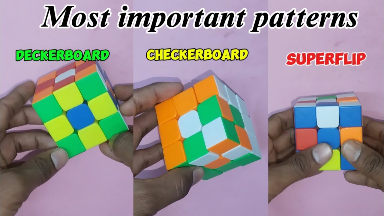 Patterns Using Cubes 3 Easy Rubik’s Cube Patterns 😱 (Checkerboard + Superflip Tutorial ...