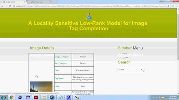 A Locality Sensitive Low Rank Model for Image Tag Completion