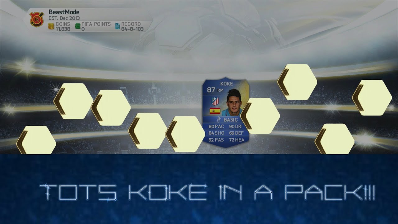 TOTS KOKE IN A PACK!!! |FIFA 14 Ultimate Team