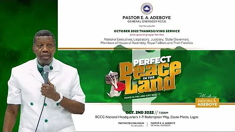 RCCG OCTOBER 2nd 2022 | THANKSGIVING SERVICE