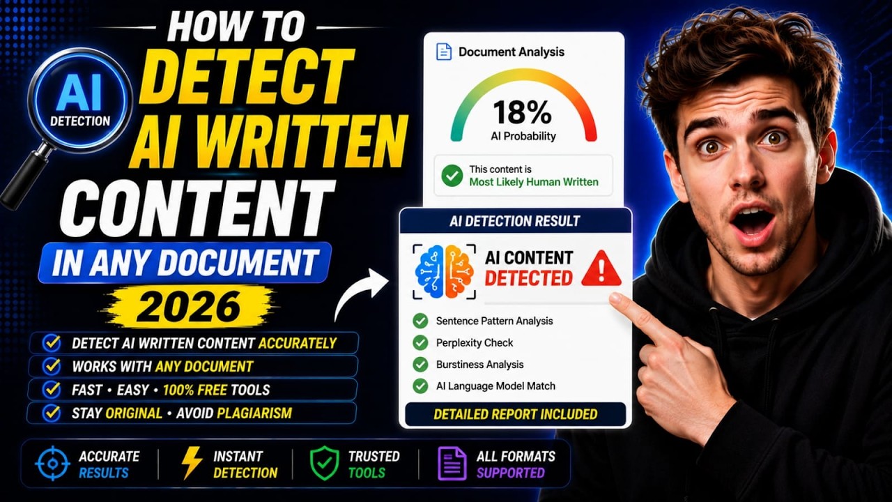 How to Detect AI Written Content in any Document 2025? - YouTube