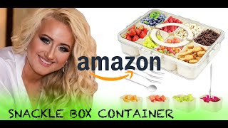 Unboxing Amazon | Snackle Box Container 🥦 8 Compartment Veggie & Snack Tray with Lid