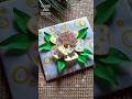 3D Paper Flower on canvas #shorts #diy  #handmade #gift