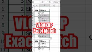 VLOOKUP For Exact Match HCL 6 #Shorts