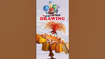 Drawing Disney’s Anxiety from inside out 2 montage #disney #insideout #insideout2 #pixar  #shorts