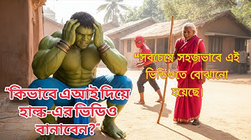 “AI দিয়ে হাল্কের ভিডিও বানানোর সবচেয়ে সহজ টিউটোরিয়াল | veo3 tutorial #veo3