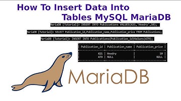 MariaDB MySQL Inserting Data Into Tables l Adding Data to Tables in a Database #3