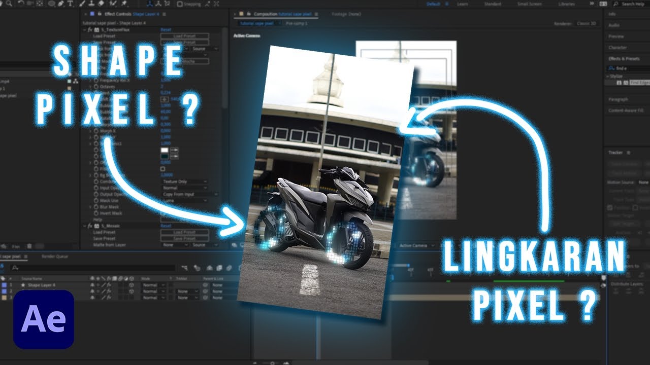 Pixel After TUTORIAL BIKIN LINGKARAN PIXEL / SHAPE PIXEL AFTER EFFECT - INDONESIA ...