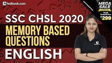 SSC CHSL Memory based Paper 2020 | English Questions | SSC CHSL Exam Analysis + Questions Asked