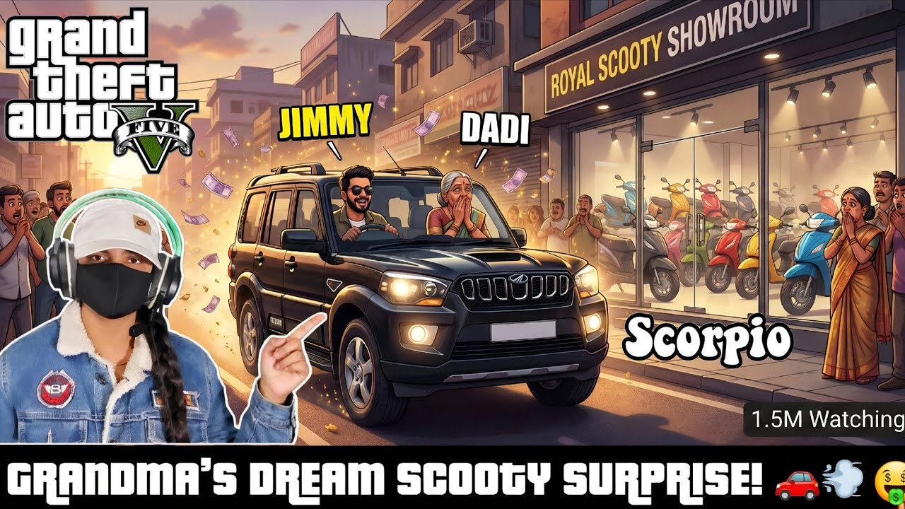 Jimmy Scorpio N Se Grand Entry 😎🔥Dadi Scooty Showroom .😱 🛵GTA 5 Gameplay #gta5 #gta6 #gtav