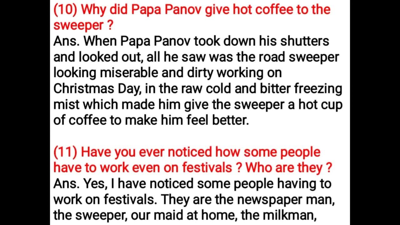 Class 7 English Ch 4 6 Papa Panov s Special Christmas Questions And class-7-english-ch-4-6-papa-panov-s-special-christmas-questions-and