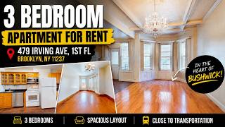 🏙️ Spacious 3 Bedroom Apartment for Rent in Bushwick Brooklyn 479 Irving Ave Tour | Unstinted Views
