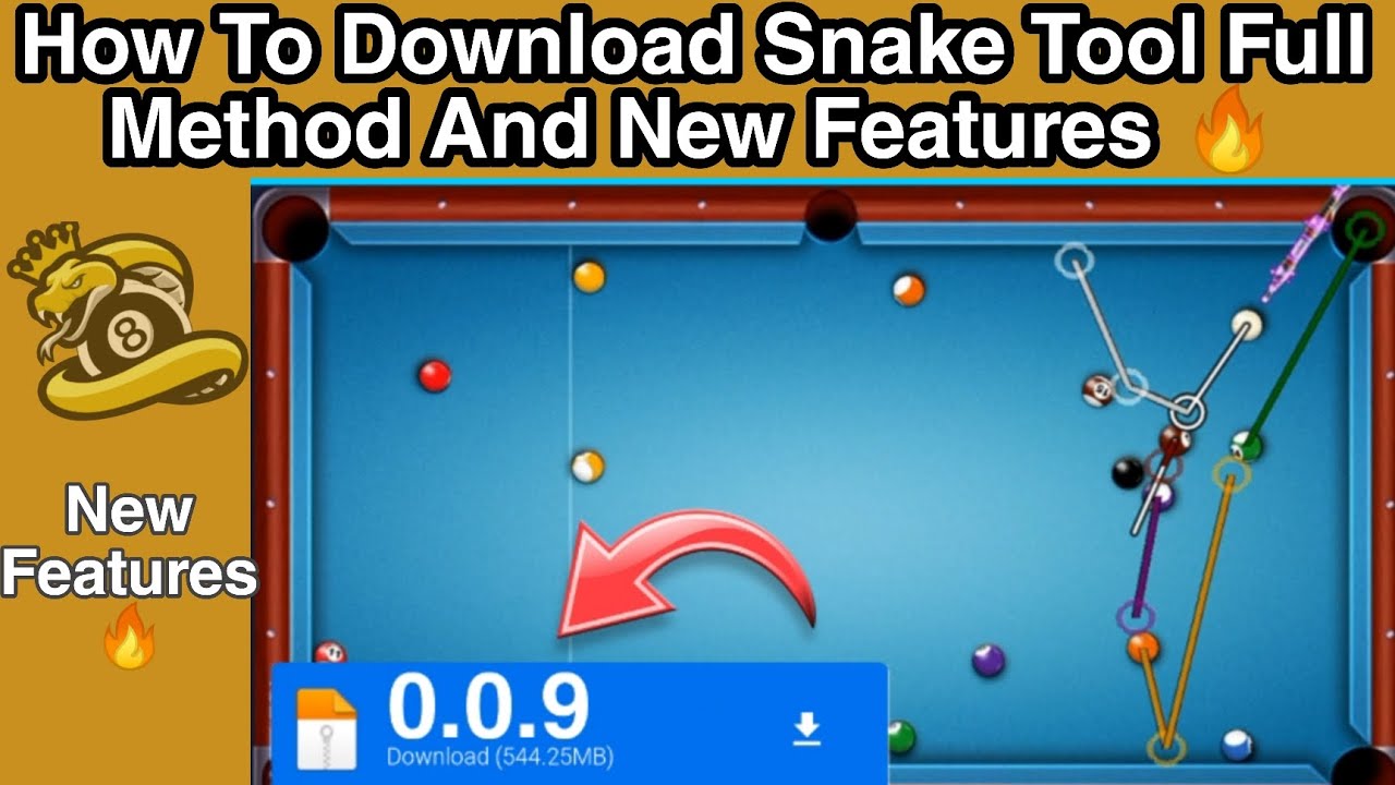 How To Download Snake Tool Full Method And New Features 🔥 - 8 Ball Pool  Free Tool 