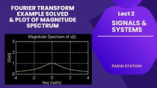 Fourier transform example | Magnitude spectrum | Lect# 2 | signals and systems