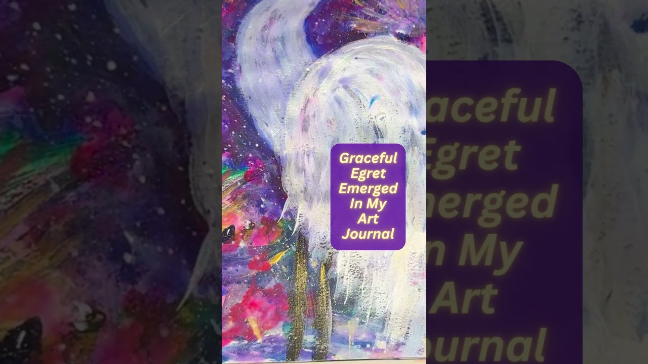 Iridescent Egret Intuitive Painting Process