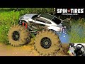 Nissan GTR R35 Sport Car | Test Drive | Logging Wet Muddy Offroad | Epi # 170 | Spintires Simulator