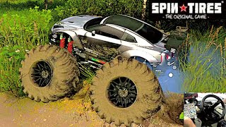 Nissan GTR R35 Sport Car | Test Drive | Logging Wet Muddy Offroad | Epi # 170 | Spintires Simulator