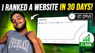 I Ranked a Website in 30 Days (0 to 3,000 Organic Traffic Case Study)
