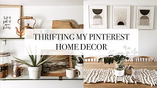 Thrifting My Pinterest - Home Decor - Come Thrift With Me
