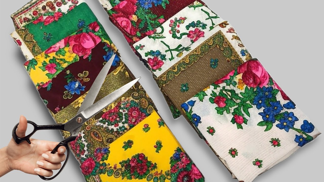 5 лучших и быстрых способов переработать старые платок ♻️ Очень простые идеи для шитья