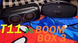 JBL Boombox 3 vs W-King T11 {FW2.36}🏘 Indoor Bluetooth Speaker Comparison off Battery. $500 vs $165