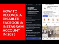 HOW TO RECOVER A DISABLED FACBOOK AND INSTAGRAM ACCOUNT USING YOUR MOBILE PHONE IN 2025