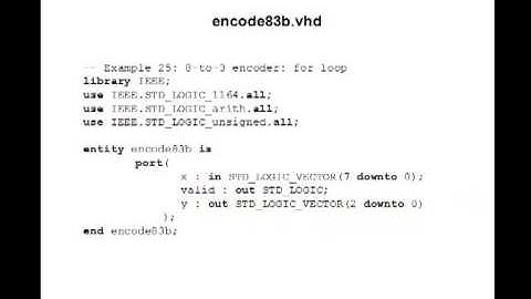 Lesson 43 - Example 25: 8-to-3 Encoder using For-loops