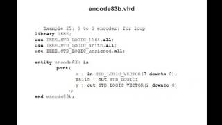 Lesson 43 - Example 25: 8-to-3 Encoder using For-loops