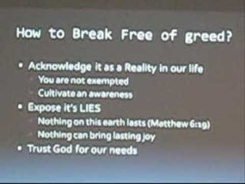 Sermon - 29 June '08: Greed (Part 4)