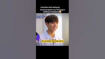 Remember when taehyung choose jungkook over Park Bogum [without hesitation]💜🥺🥰