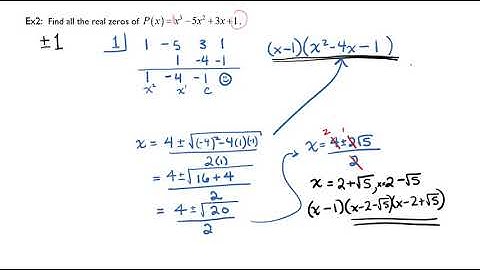 Zeros of a Polynomial Part 2   Finding Zeros Examples