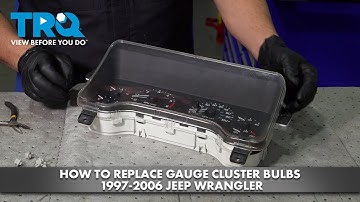 How to Replace Gauge Cluster Bulbs 1997-2007 Jeep Wrangler
