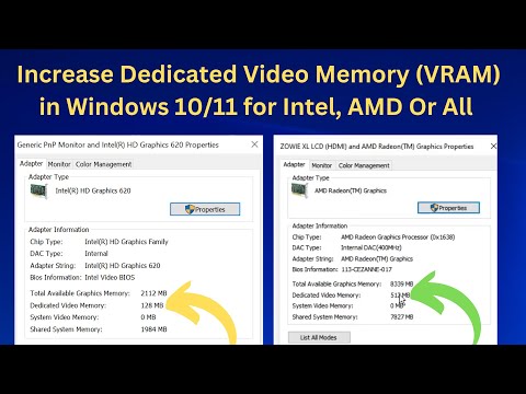 How to Increase Dedicated Video Memory (VRAM) in Windows 10/11 for Intel, AMD or ALL
