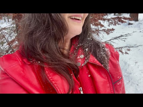 Walk in the snowy mountains! (Breathless Soft Spoken) Crunchy snow footsteps & beautiful Snow! ASMR