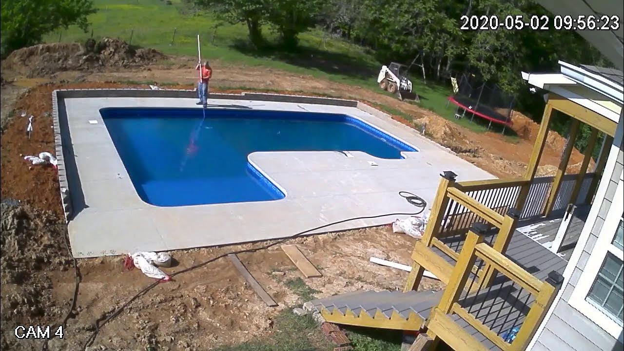 Time Lapse L Shaped Swimming Pool Kit Construction From Pool Warehouse